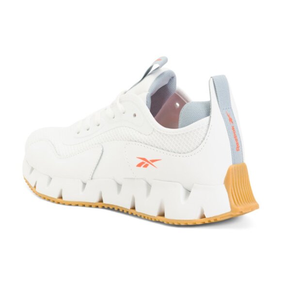 NEW REEBOK Zig Dynamica Sneakers White/orange for women 4254 4S2 - Picture 3 of 6